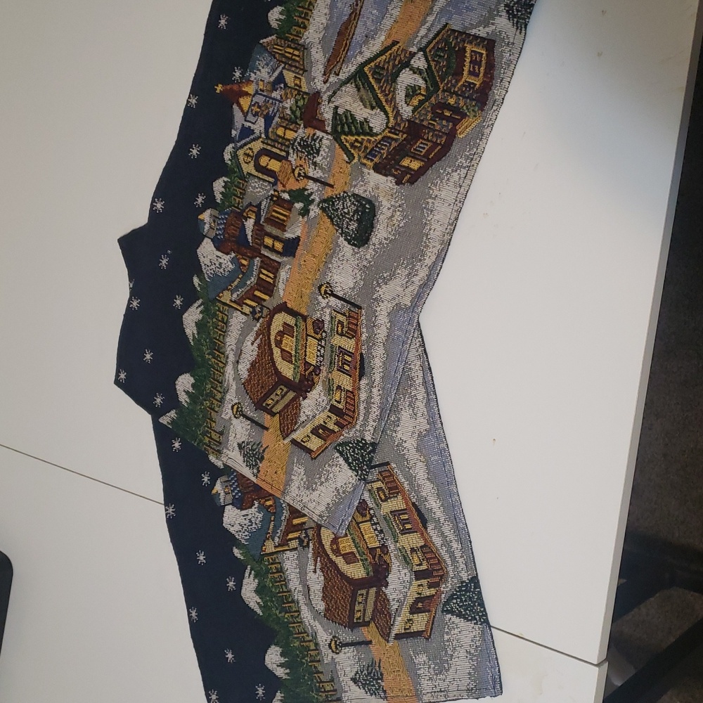 Set of 2 tapestry Christmas Village placemats